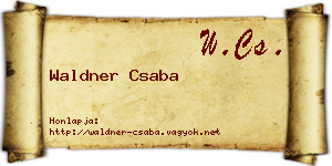 Waldner Csaba névjegykártya
